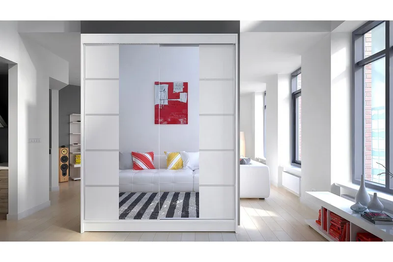 Vaatekaappi Richmond - Valkoinen - Säilytys - Vaatesäilytys - Vaatekaappi