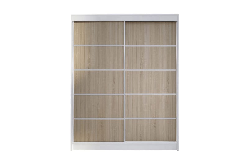 Vaatekaappi Richmond - Valkoinen/Tammi - Säilytys - Vaatesäilytys - Vaatekaappi