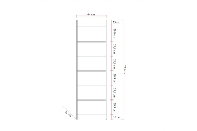 Vaatekaappi Rok 52x104 cm 11 Hyllyä - Luonnonväri - Säilytys - Vaatesäilytys - Vaatekaappi