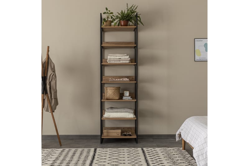 Vaatekaappi Rok 52x104 cm 11 Hyllyä - Luonnonväri - Säilytys - Vaatesäilytys - Vaatekaappi