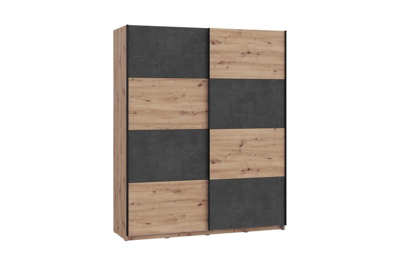 Vaatekaappi Sapes 62x171 cm - Ruskea/Harmaa - Säilytys - Vaatesäilytys - Vaatekaappi