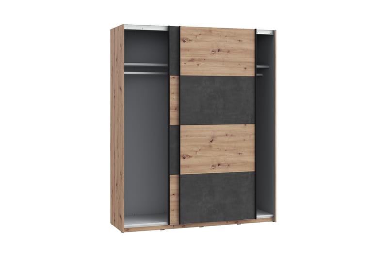 Vaatekaappi Sapes 62x171 cm - Ruskea/Harmaa - Säilytys - Vaatesäilytys - Vaatekaappi