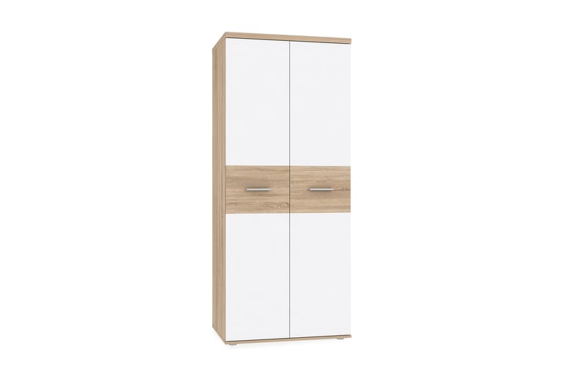 Vaatekaappi Schappach 80x189 cm - Ruskea/Valkoinen - Säilytys - Vaatesäilytys - Vaatekaappi