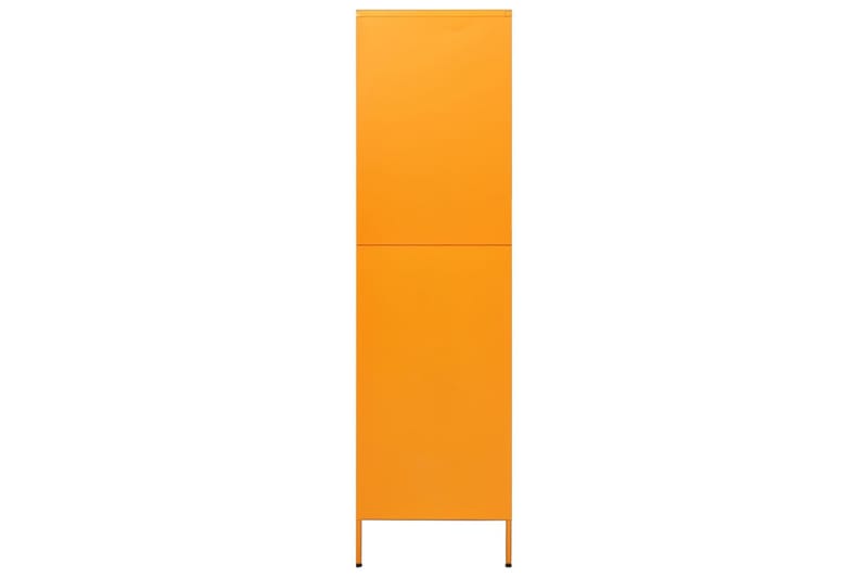 Vaatekaappi sinapinkeltainen 90x50x180 cm teräs - Keltainen - Säilytys - Vaatesäilytys - Vaatekaappi