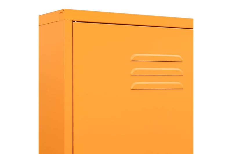 Vaatekaappi sinapinkeltainen 90x50x180 cm teräs - Keltainen - Säilytys - Vaatesäilytys - Vaatekaappi
