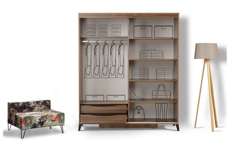 Vaatekaappi Skoglund 180 - Säilytys - Vaatesäilytys - Vaatekaappi