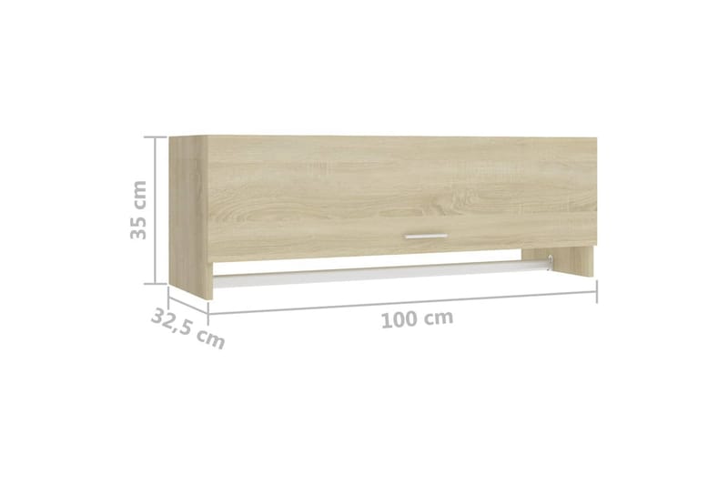 Vaatekaappi Sonoma-tammi 100x32,5x35 cm lastulevy - Säilytys - Vaatesäilytys - Vaatekaappi