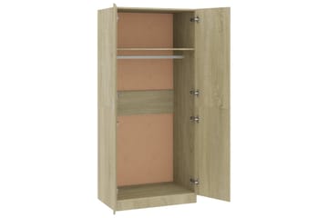 Vaatekaappi Sonoma-tammi 80x52x180 cm lastulevy - Ruskea - Säilytys - Vaatesäilytys - Vaatekaappi