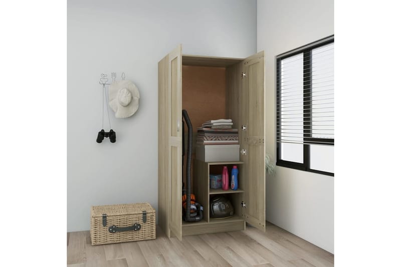 Vaatekaappi Sonoma-tammi 82,5x51,5x180 cm lastulevy - Säilytys - Vaatesäilytys - Vaatekaappi
