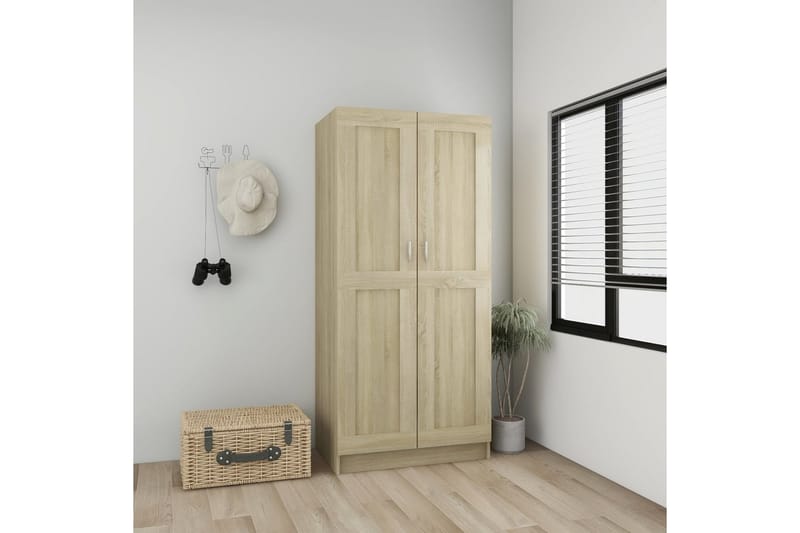 Vaatekaappi Sonoma-tammi 82,5x51,5x180 cm lastulevy - Säilytys - Vaatesäilytys - Vaatekaappi