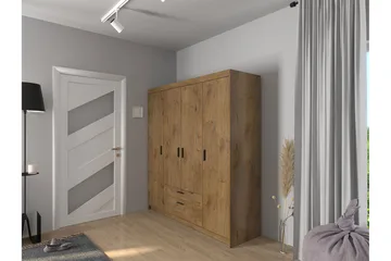 Vaatekaappi Sveaborg 53x190x176,3 cm - Luonnonväri - Säilytys - Vaatesäilytys - Vaatekaappi