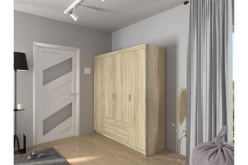 Vaatekaappi Sveaborg 53x190x176,3 cm - Tammi - Säilytys - Vaatesäilytys - Vaatekaappi