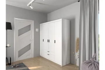 Vaatekaappi Sveaborg 53x190x176,3 cm - Valkoinen - Säilytys - Vaatesäilytys - Vaatekaappi
