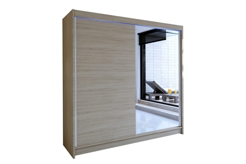 Vaatekaappi Tallin 180x58x215 cm, Beige | Harmaa | Valkoinen