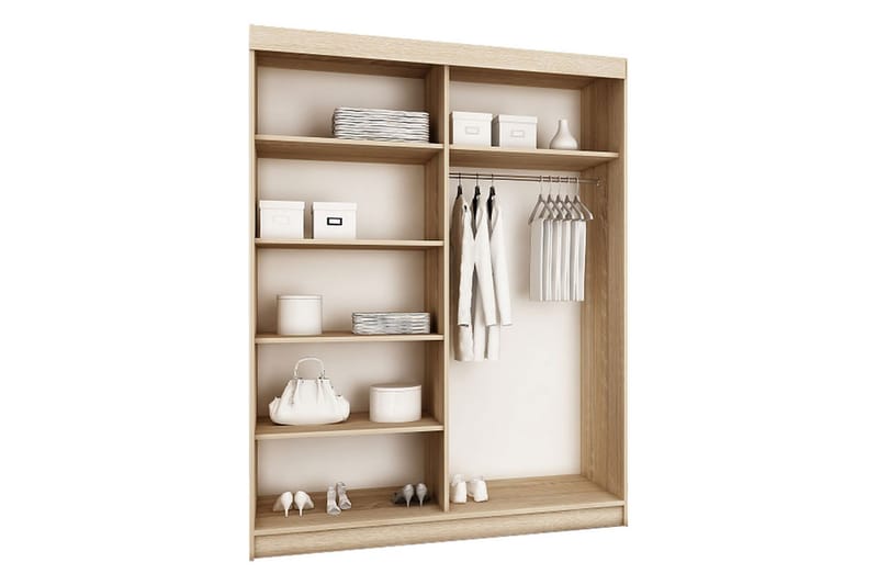 Vaatekaappi Top 62x150 cm - Tammi - Säilytys - Vaatesäilytys - Vaatekaappi