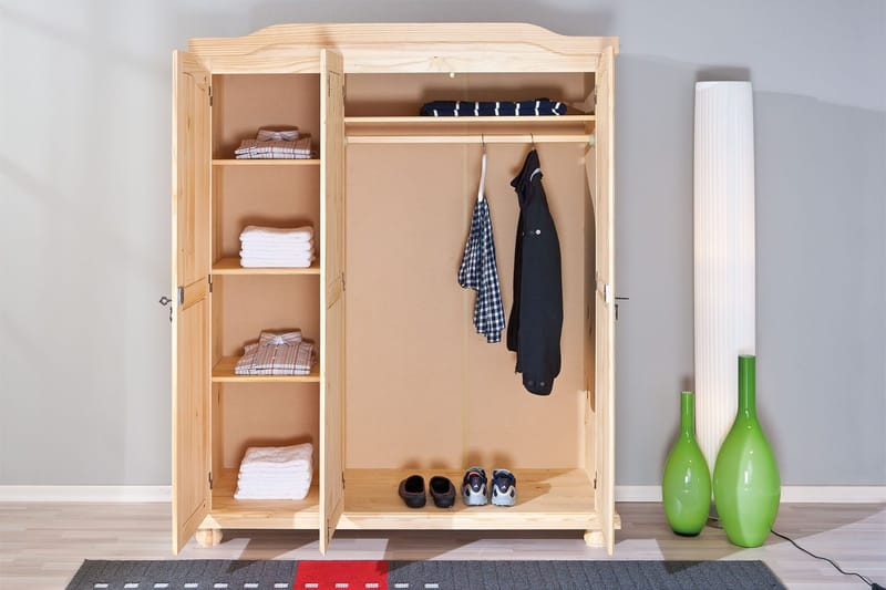 Vaatekaappi Toulouse 150 cm - Mänty - Säilytys - Vaatesäilytys - Vaatekaappi