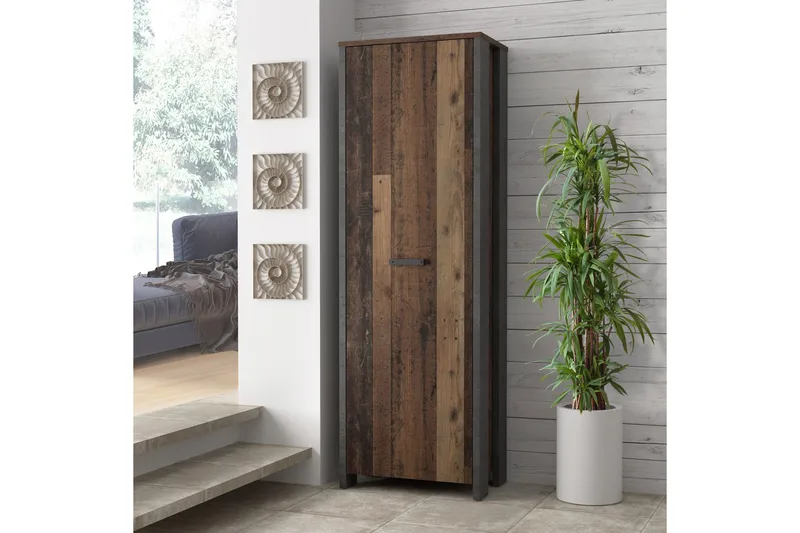 Vaatekaappi Treknow 67 cm - Ruskea/Harmaa - Säilytys - Vaatesäilytys - Vaatekaappi