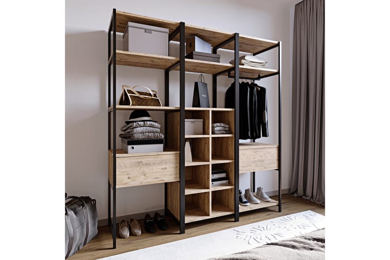 Vaatekaappi Trendel 180x40 cm - Luonnonväri - Säilytys - Vaatesäilytys - Vaatekaappi