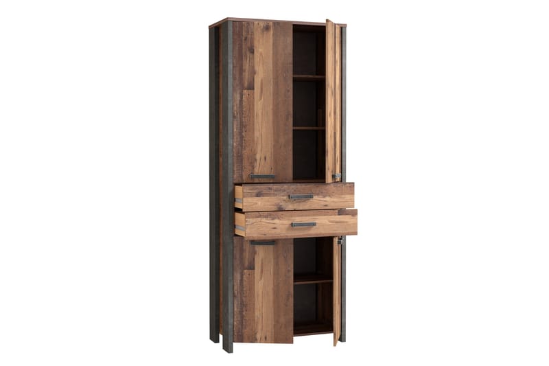 Vaatekaappi Trevorton 87x221 cm - Ruskea / Harmaa - Säilytys - Vaatesäilytys - Vaatekaappi