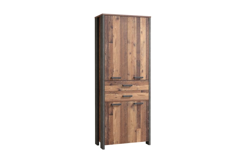 Vaatekaappi Trevorton 87x221 cm - Ruskea / Harmaa - Säilytys - Vaatesäilytys - Vaatekaappi