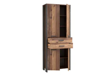 Vaatekaappi Trevorton 87x221 cm - Ruskea / Harmaa - Säilytys - Vaatesäilytys - Vaatekaappi