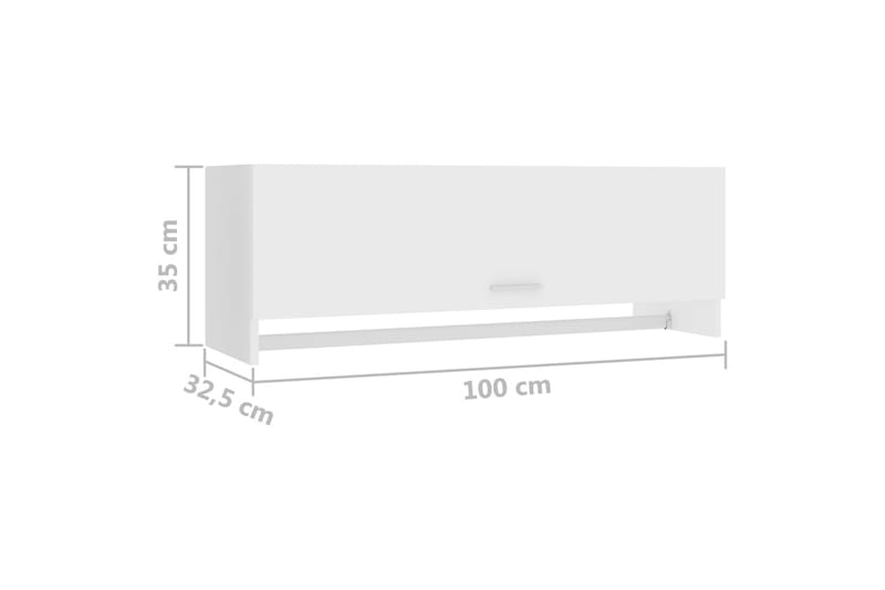 Vaatekaappi valkoinen 100x32,5x35 cm lastulevy - Säilytys - Vaatesäilytys - Vaatekaappi
