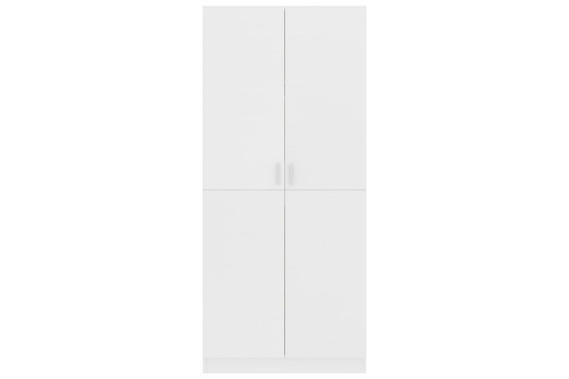Vaatekaappi valkoinen 80x52x180 cm lastulevy - Valkoinen - Säilytys - Vaatesäilytys - Vaatekaappi
