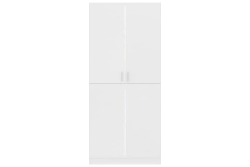 Vaatekaappi valkoinen 80x52x180 cm lastulevy - Valkoinen - Säilytys - Vaatesäilytys - Vaatekaappi