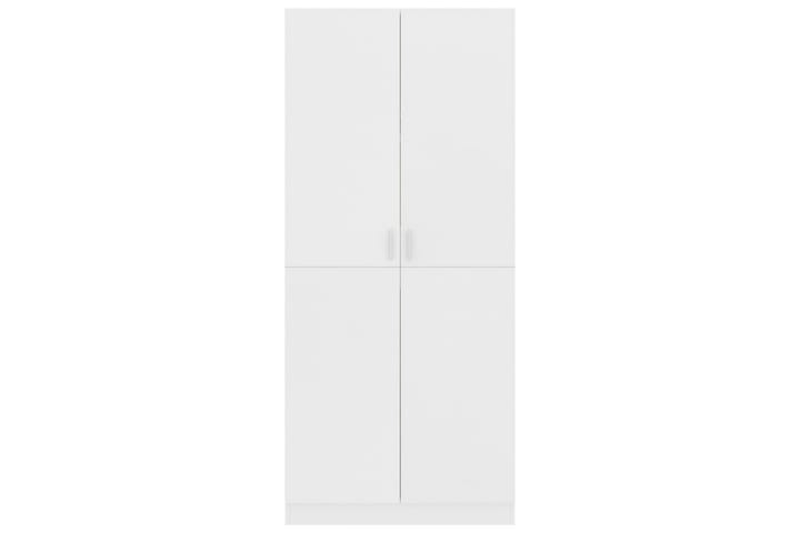 Vaatekaappi valkoinen 80x52x180 cm lastulevy - Valkoinen - Vaatekaappi