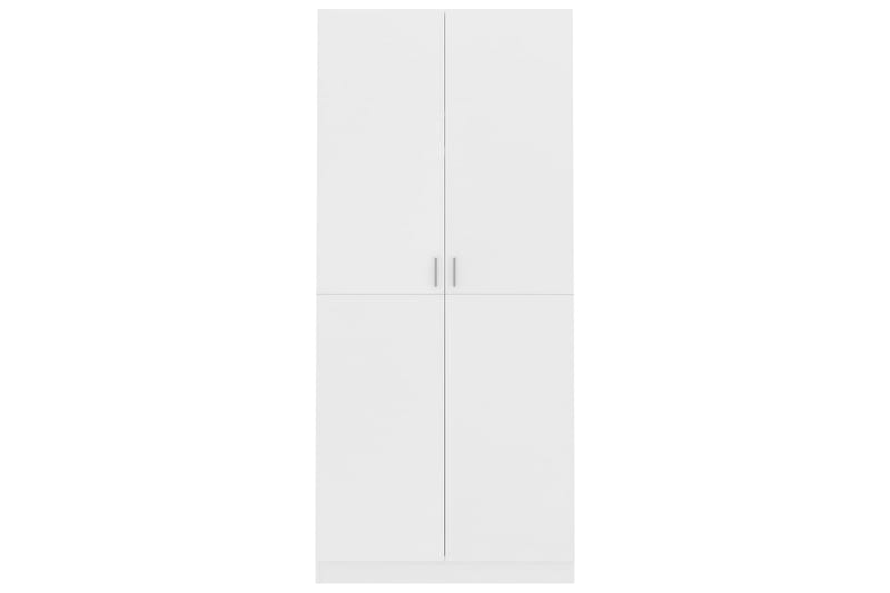 Vaatekaappi valkoinen 90x52x200 cm lastulevy - Valkoinen - Säilytys - Vaatesäilytys - Vaatekaappi
