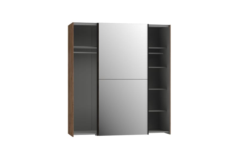 Vaatekaappi Velingrad 62x171 cm - Ruskea/Musta - Säilytys - Vaatesäilytys - Vaatekaappi