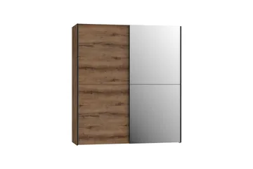 Vaatekaappi Velingrad 62x171 cm - Ruskea/Musta - Säilytys - Vaatesäilytys - Vaatekaappi