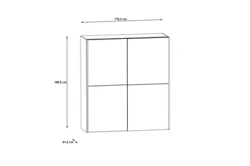Vaatekaappi Velingrad 62x171 cm - Ruskea/Musta - Säilytys - Vaatesäilytys - Vaatekaappi