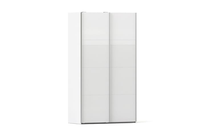 Vaatekaappi Verona 122 cm 2 k.kiilto ovea 2 hyllyä Valkoinen - Tvilum - Vaatekaappi