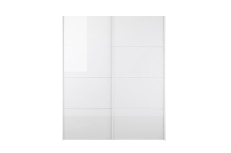 Vaatekaappi Verona 182 cm 2 k.kiilto ovea 2 hyllyä Valkoinen - Tvilum - Säilytys - Vaatesäilytys - Vaatekaappi