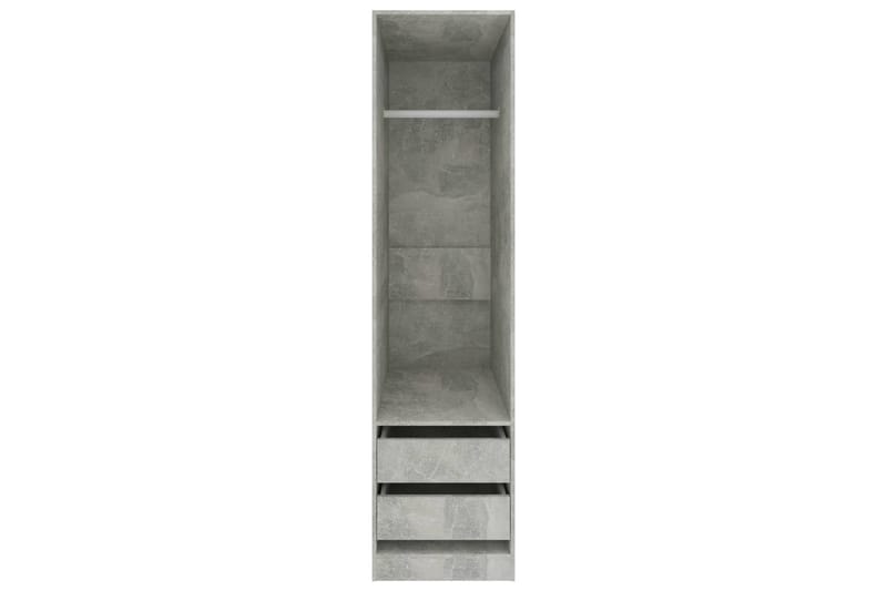 Vaatekaappi vetolaatikoilla betoninharmaa 50x50x200cm - Harmaa - Säilytys - Vaatesäilytys - Vaatekaappi
