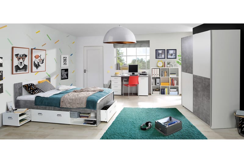 Vaatekaappi Villemaire 170x191 cm - Harmaa - Säilytys - Vaatesäilytys - Vaatekaappi