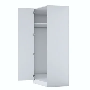 Vaatekaappi Wallxpert Gala Shelf (91 x 210 x 57,5 cm) Valkoinen - Valkoinen - Säilytys - Vaatesäilytys - Vaatekaappi - Kulmavaatekaappi