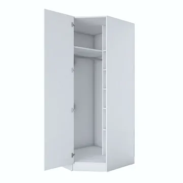 Vaatekaappi Wallxpert Gala Shelf (91 x 210 x 57,5 cm) Valkoinen - Valkoinen - Säilytys - Vaatesäilytys - Vaatekaappi - Kulmavaatekaappi