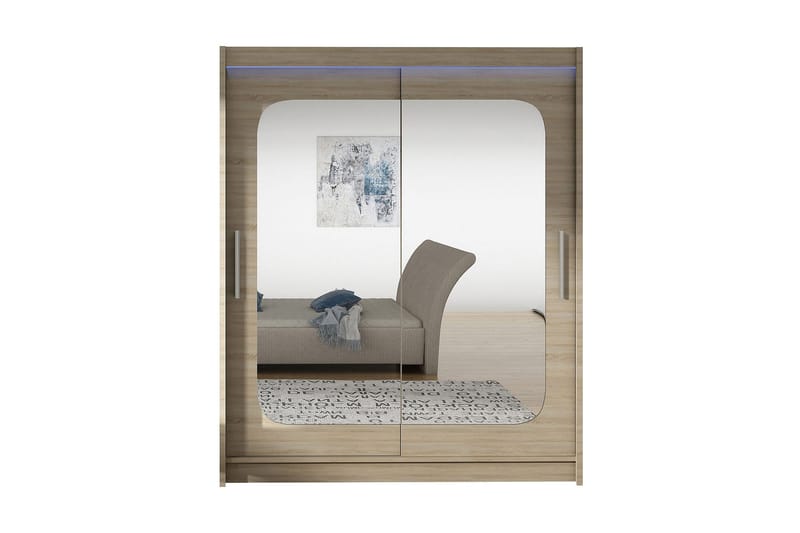 Vaatekaappi Westa 150x58x200 cm, Beige/Harmaa