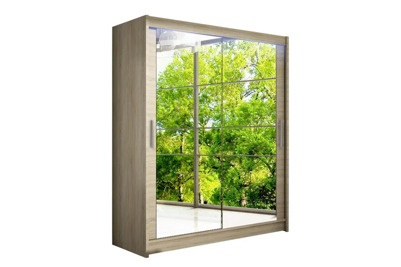 Vaatekaappi Westa 150x58x200 cm, Beige/Valkoinen