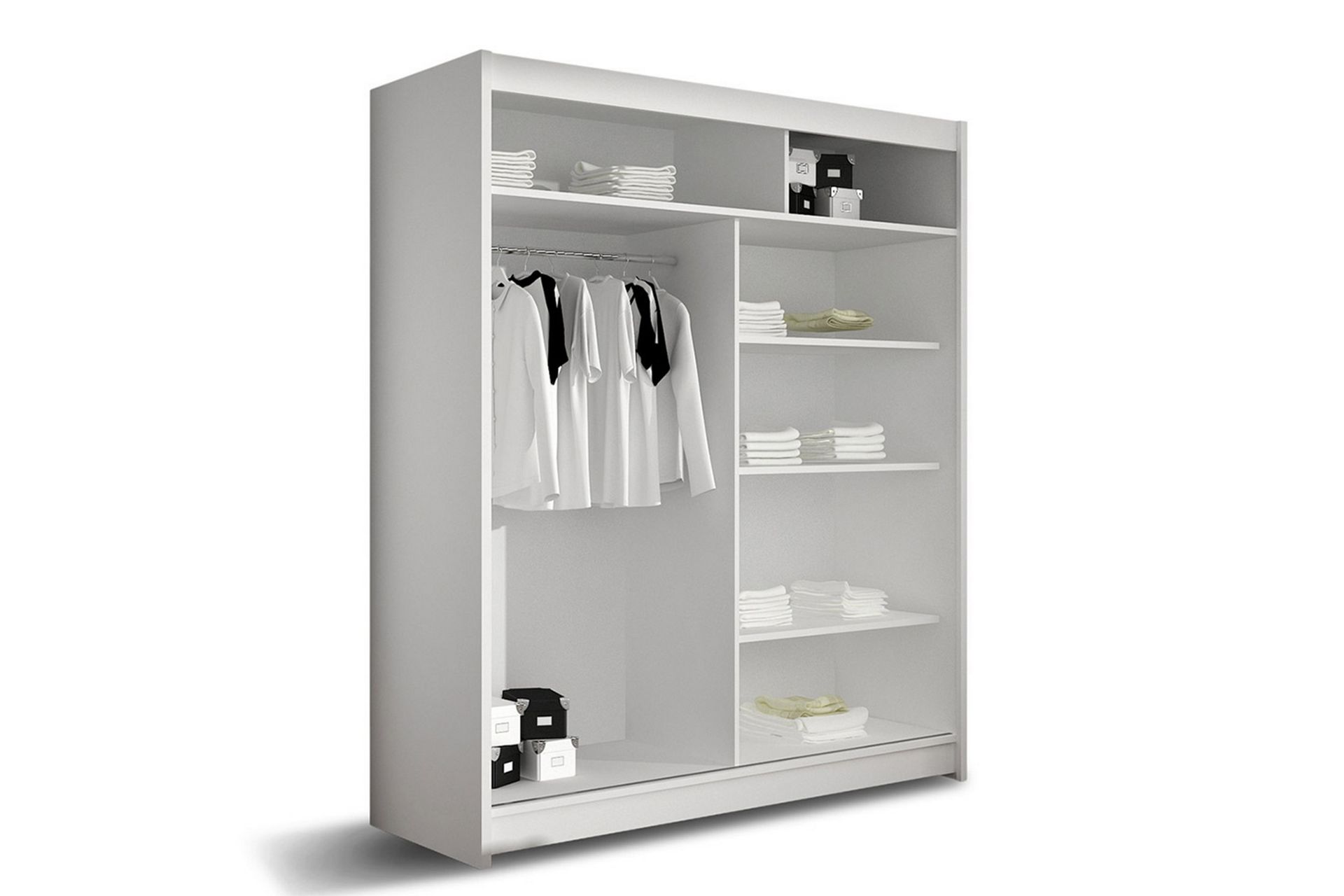 Vaatekaappi Westa 150x58x200 cm - Beige/Valkoinen - Säilytys - Vaatesäilytys - Vaatekaappi