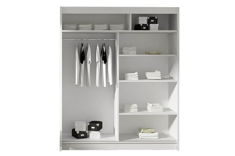 Vaatekaappi Westa 150x58x200 cm - Beige/Valkoinen - Säilytys - Vaatesäilytys - Vaatekaappi