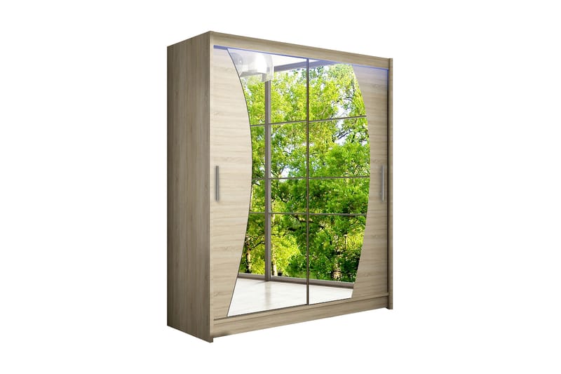 Vaatekaappi Westa 150x58x200 cm - Beige/Valkoinen - Säilytys - Vaatesäilytys - Vaatekaappi