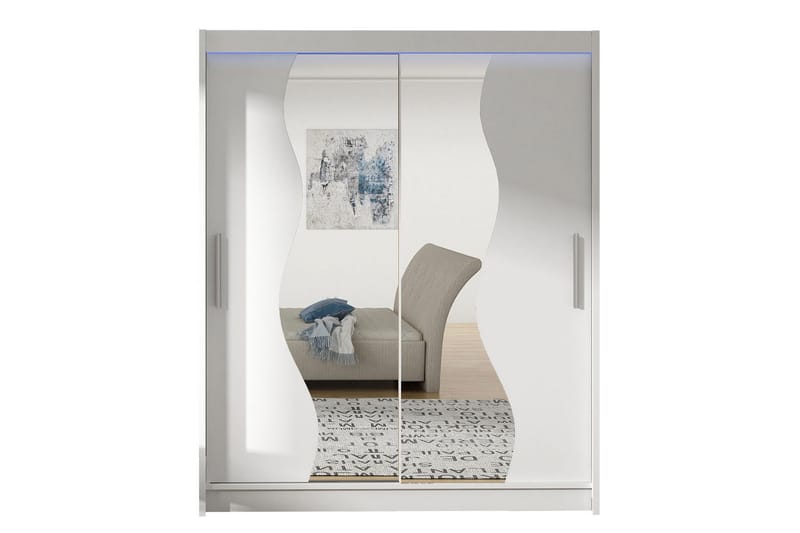 Vaatekaappi Westa 150x58x200 cm, Valkoinen