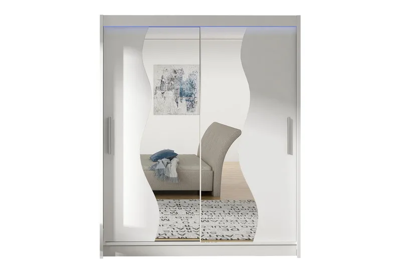 Vaatekaappi Westa 150x58x200 cm, Valkoinen