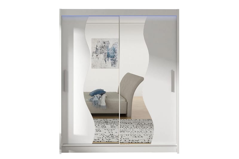 Vaatekaappi Westa 150x58x200 cm - Valkoinen - Säilytys - Vaatesäilytys - Vaatekaappi