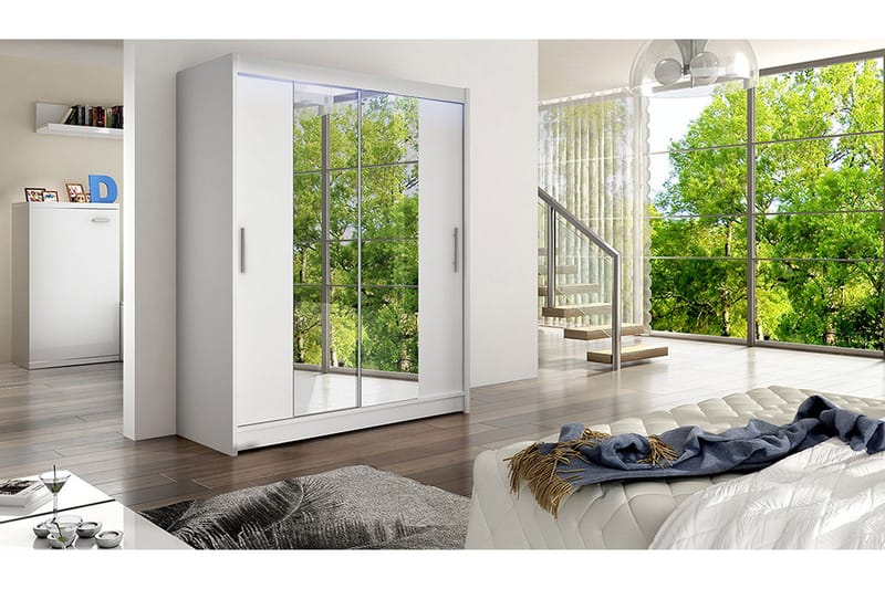 Vaatekaappi Westa 150x58x200 cm - Valkoinen - Säilytys - Vaatesäilytys - Vaatekaappi