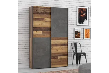 Vaatekaappi Zlatograd 42x120 cm - Luonnonväri/Tummanharmaa - Säilytys - Vaatesäilytys - Vaatekaappi