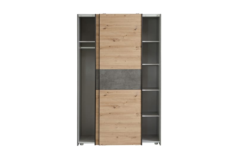 Vaatekaappi Zlatograd 62x120 cm - Vaalea Luonnonväri/Harmaa - Säilytys - Vaatesäilytys - Vaatekaappi